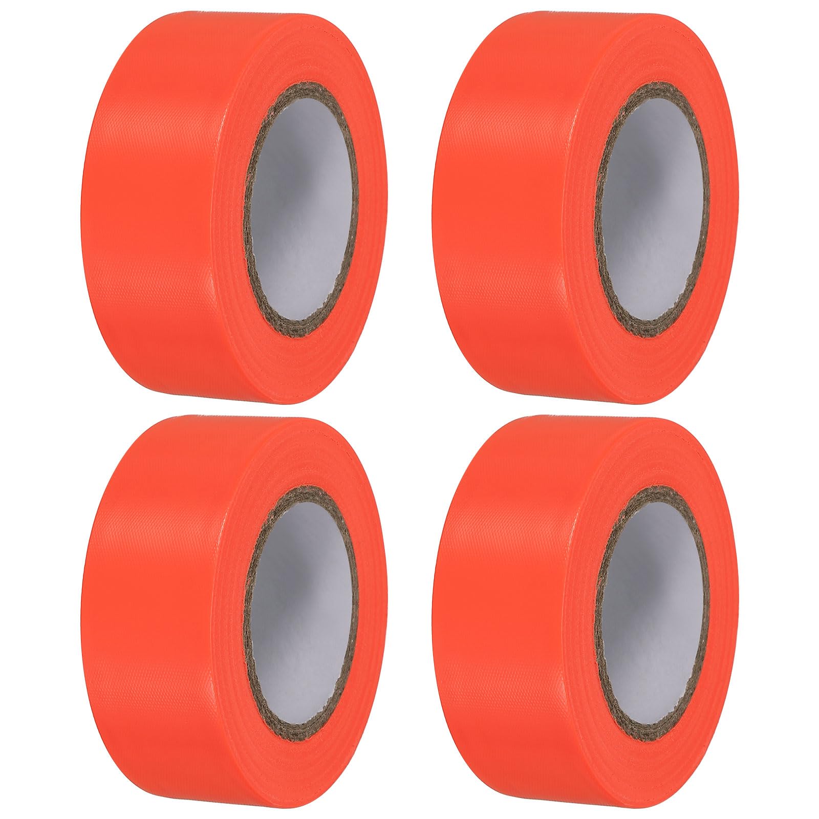 Cinta De Señalización Naranja No Adhesiva - Pack De 4 Rollos De 30m X 25mm, Ideal Para Marcar Senderos Y Límites