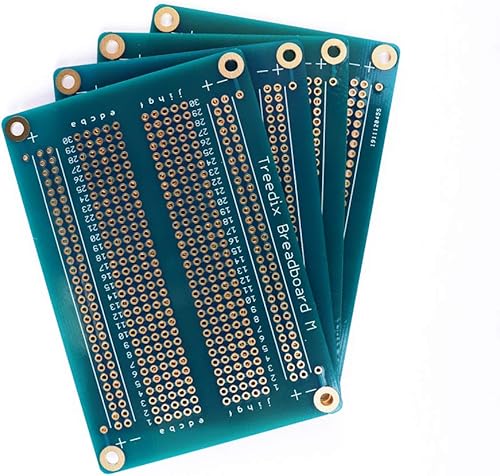 Miniatura 5 de 4 piezas de placa universal soldable Breadboard PCB prototipo placa de protección de doble cara agujeros chapados en oro estañado compatible con