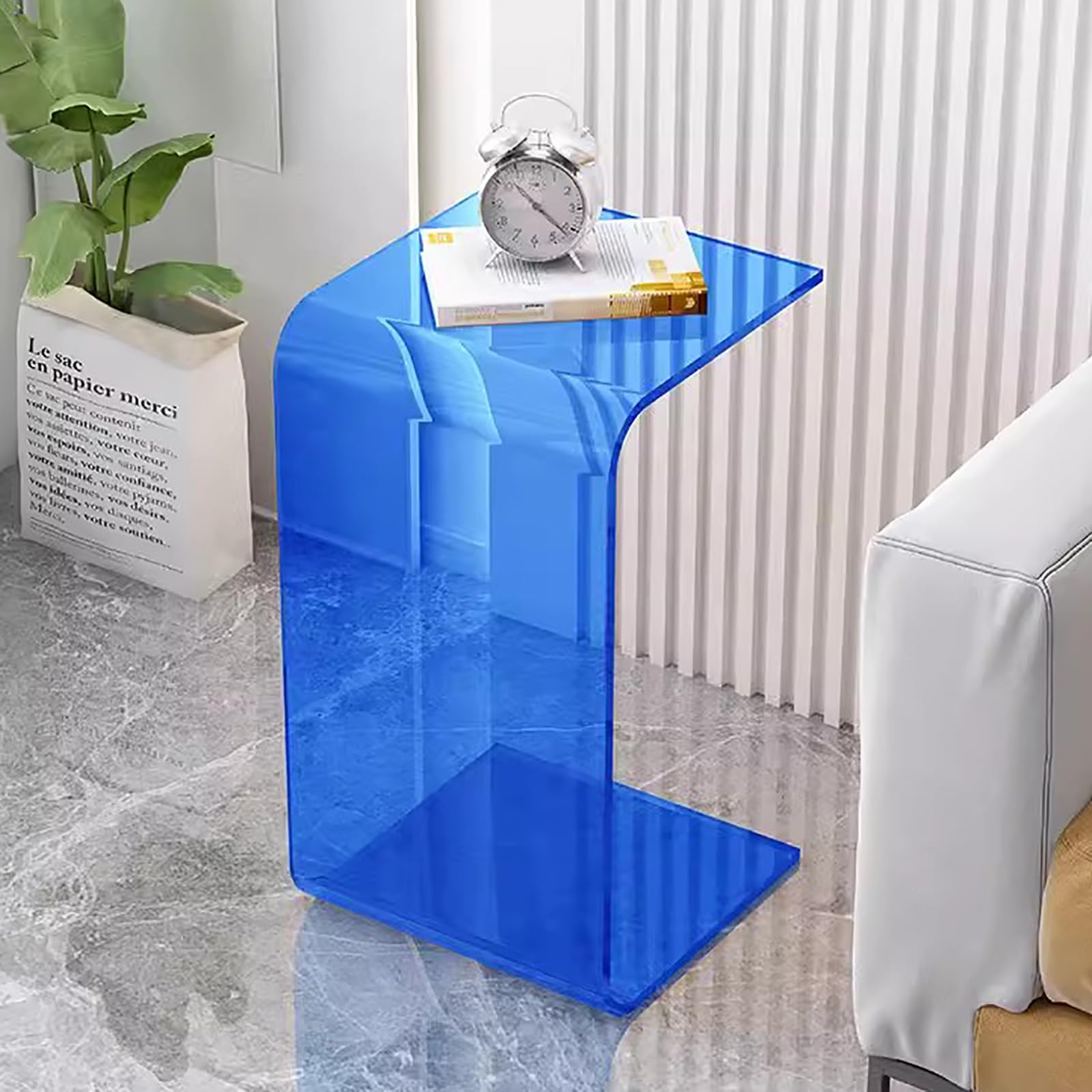 Amazon.com: Lebolna C Shaped Acrylic Side Table,Transparent End