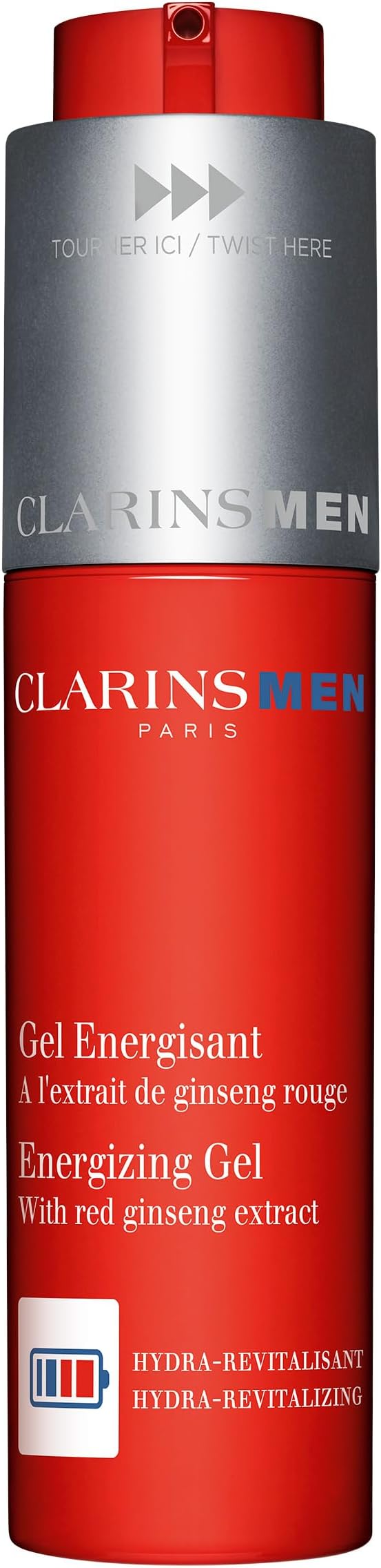 CLARINSMEN Energizing Gel | Cool, Mattifying Gel Moisturizer For Men| Energizes Skin and Locks In Moisture | Mattifies and De-Shines | Invisible, Non-Sticky Texture | All Skin Types | 1.7 Ounces