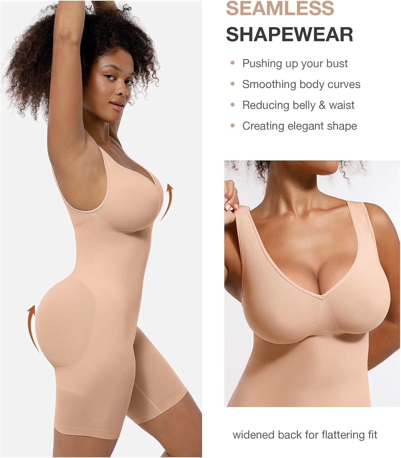 Lover-Beauty Women's Shapewear Bodysuit Tummy Control Seamless Butt Lifter Full Body Shaper Body Suits - Image 3