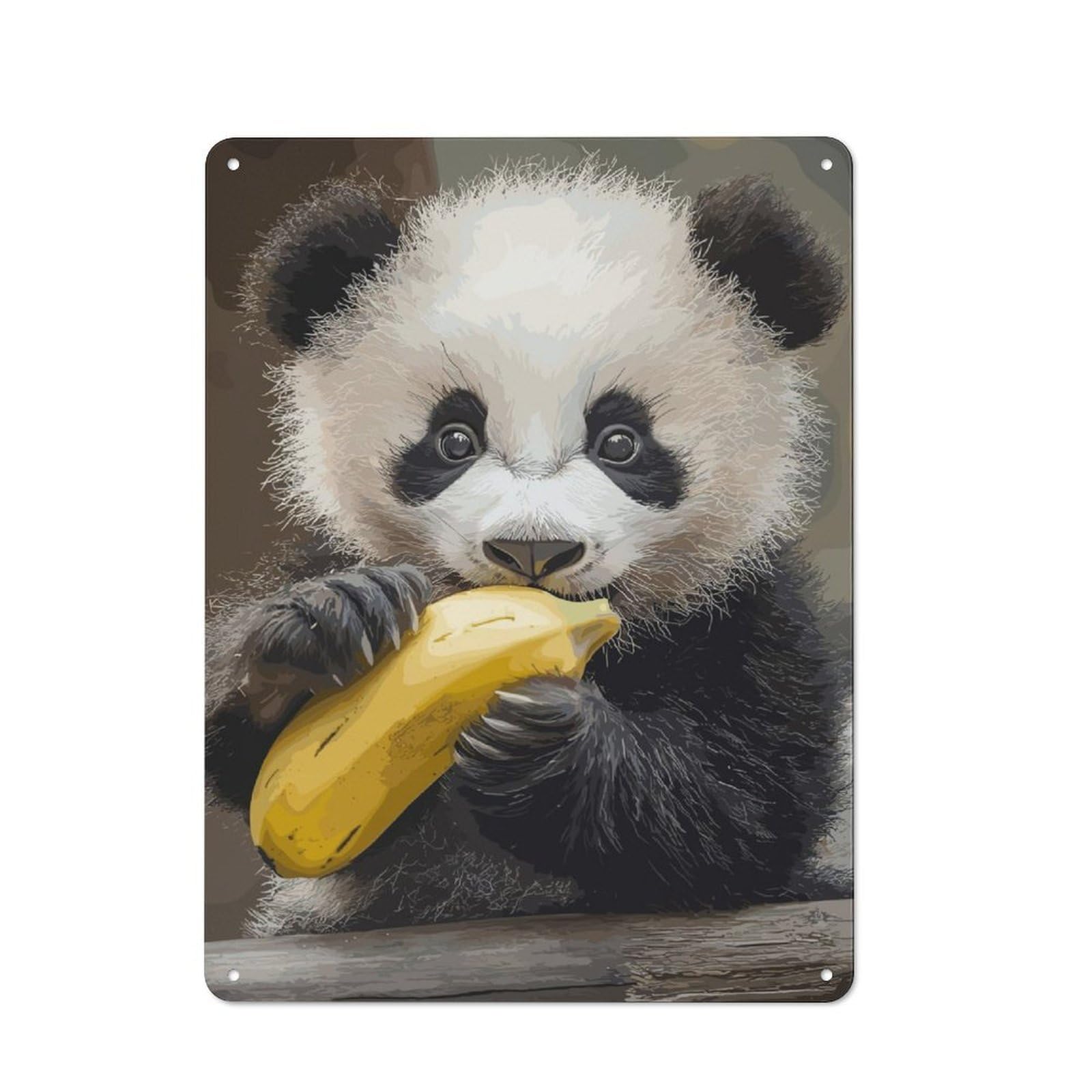 Junmoney Cute Panda Rustic Metal Sign 40X30cm For Man Cave Or Games Room, For Vintage Wall Decor Fans, For Garage And Workshop Walls