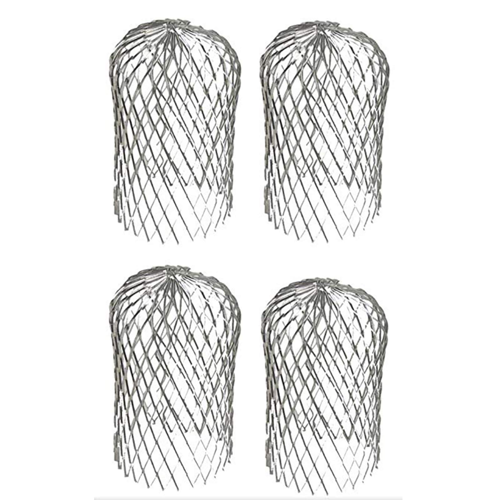 NicooneGutter Guard Strainer, 4pcs Aluminum Metal Gutter Guard Expandable Gutter Strainer Leaf Filter, 3Inch