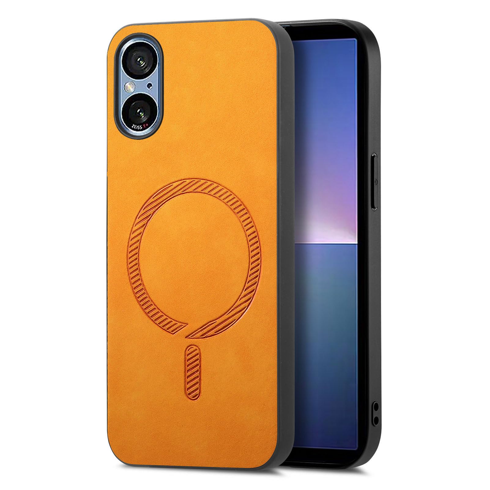 Case Compatible with Sony Xperia 10 VI 5G Support Wireless Charging Magnetic Anti-drop Cover Yellow