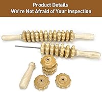 Vista 4 de Puntos de disparo de rodillo de masaje de madera manual para liberar celulitis, dolor muscular, voladura muscular, herramienta de alivio del vientre