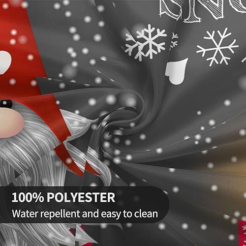 Miniatura 6 de Fiephvsa Mantel de 60 pulgadas con diseño de gnomo de Navidad, copos de nieve de invierno, impermeable, lavable, para fiestas, banquetes, decoración