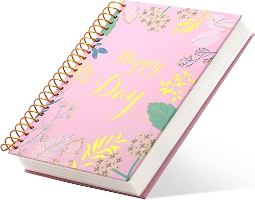 Yoment Cuaderno de espiral para mujer, 5 x 7, 300 páginas, lindo cuaderno estético en espiral, cuaderno A5 con espiral de tapa dura para tomar