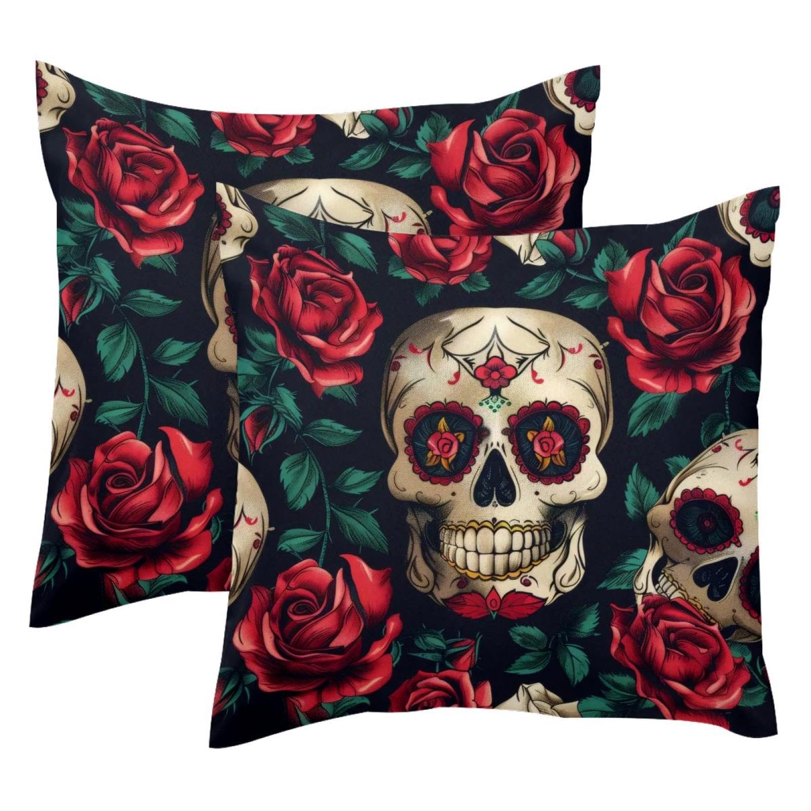 Housses de coussin velours 50x50 cm motif gothique premium