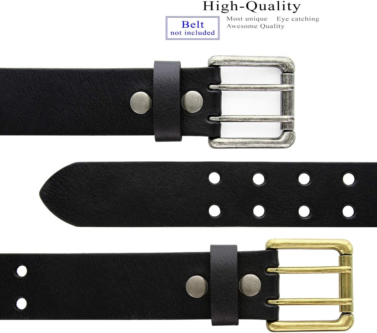 Replacement Belt Buckle fits 1-1/2"(38mm) wide Belt Strap - Multi-Style Options