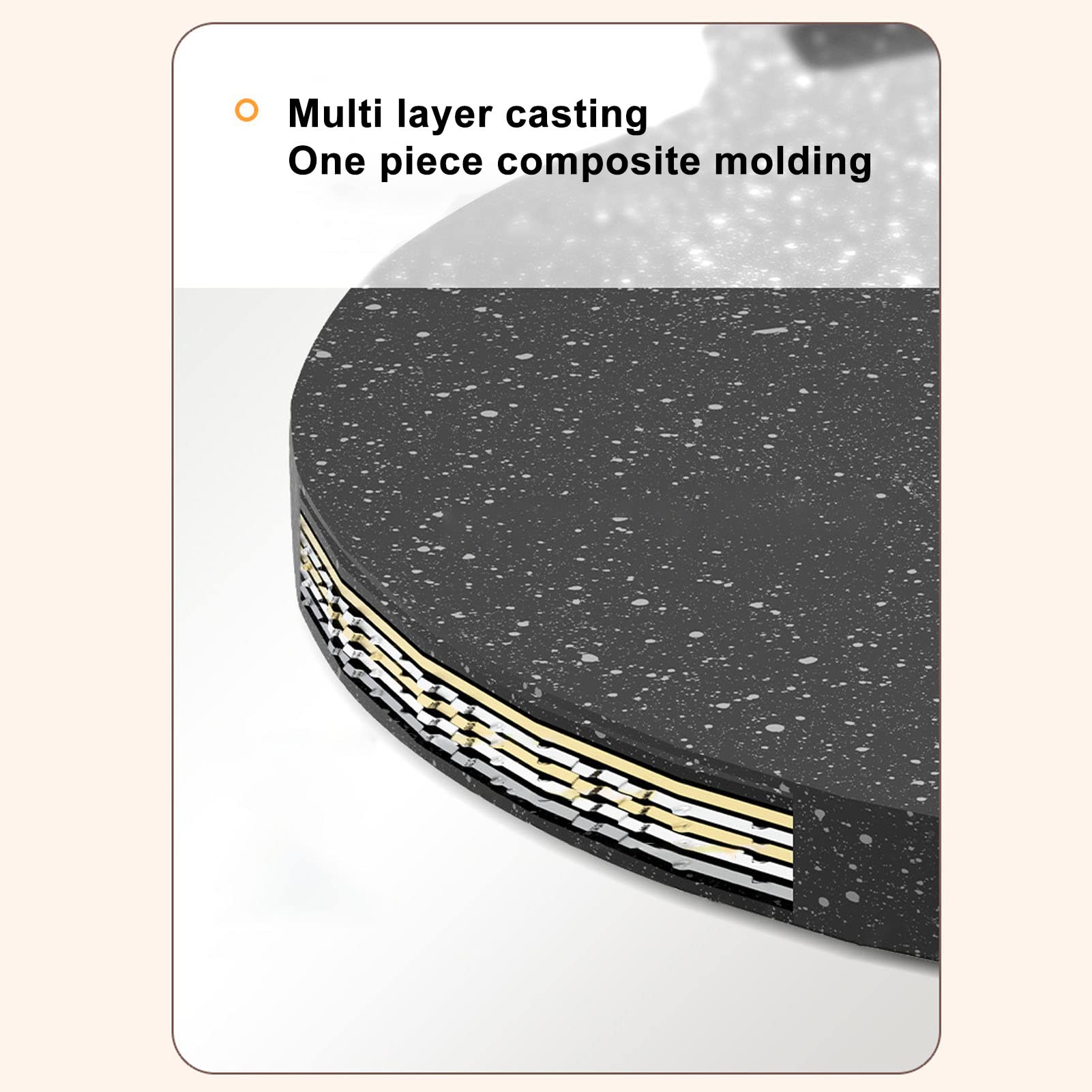 TOPINCN Padella Quadrata in Stile Coreano, Piastra per Barbecue Coreana Griglia per Barbecue Padella Circolare Antiaderente per Fornello da Esterno Domestico(30cm)