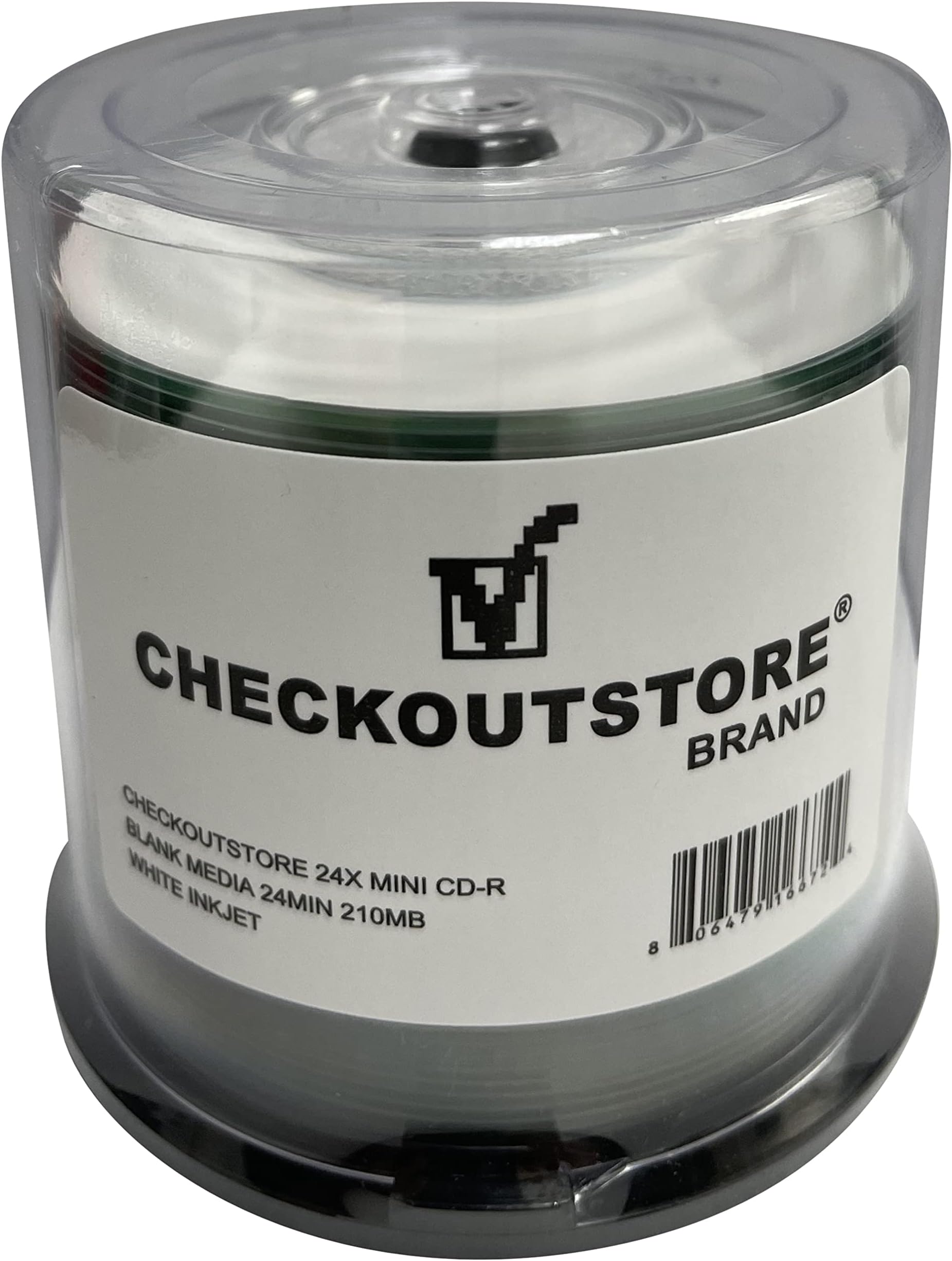 CheckOutStore 50 24x Mini CD-R Blank Media 24Min 210MB White Inkjet