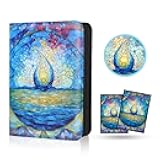 Katomula 100 MTG Card Sleeves with 100 Inner Sleeves, 360 Pockets Card Binder-Island