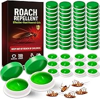 Vista 1 de 80 paquetes de cebo para cucarachas para infestación en interiores, potentes estaciones de cebo en gel para cucarachas de atracción rápida, fórmula