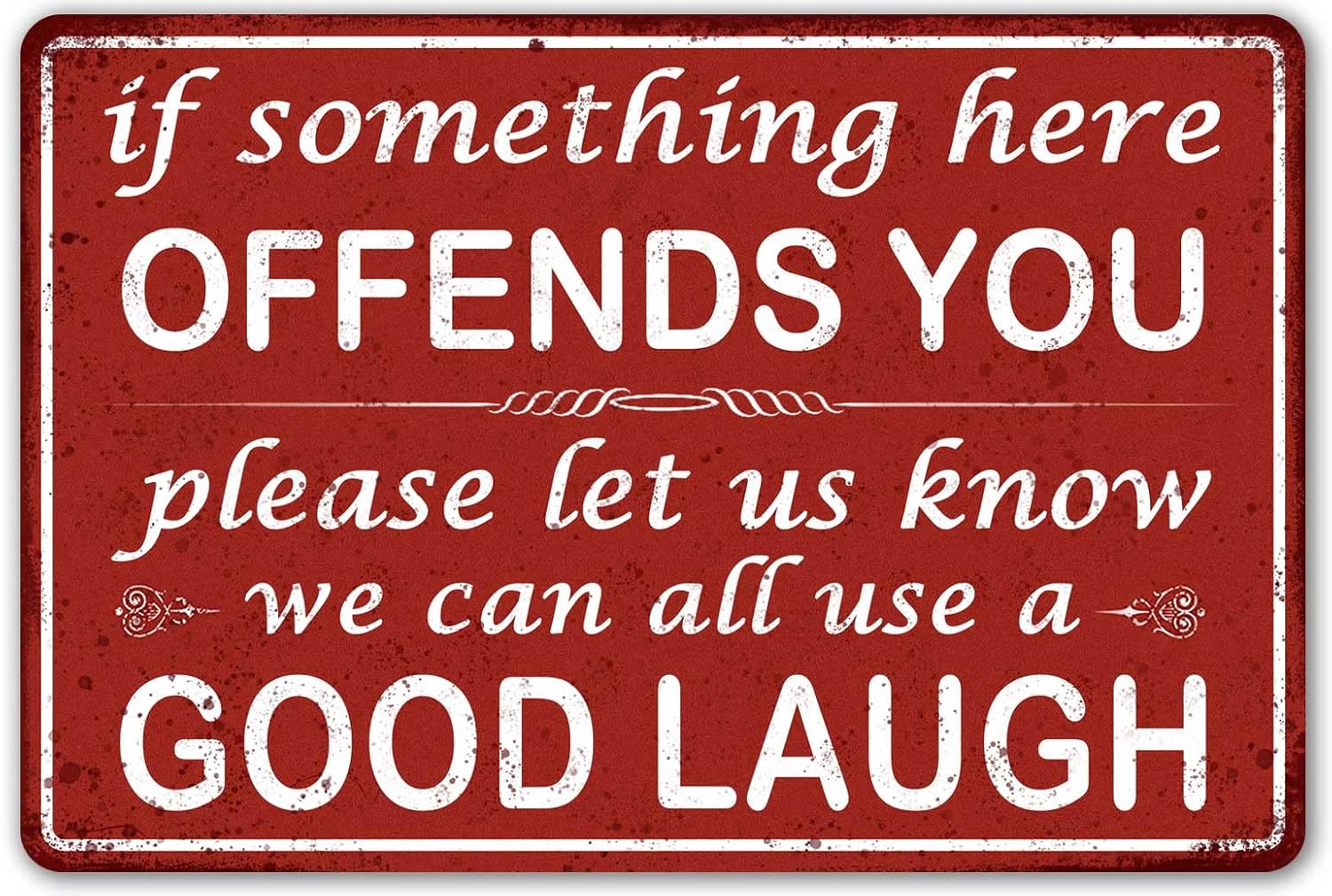 Funny Bar Sign Man Cave Vintage Metal Sign If Something Here Offends You Sign For Garage Home Bar