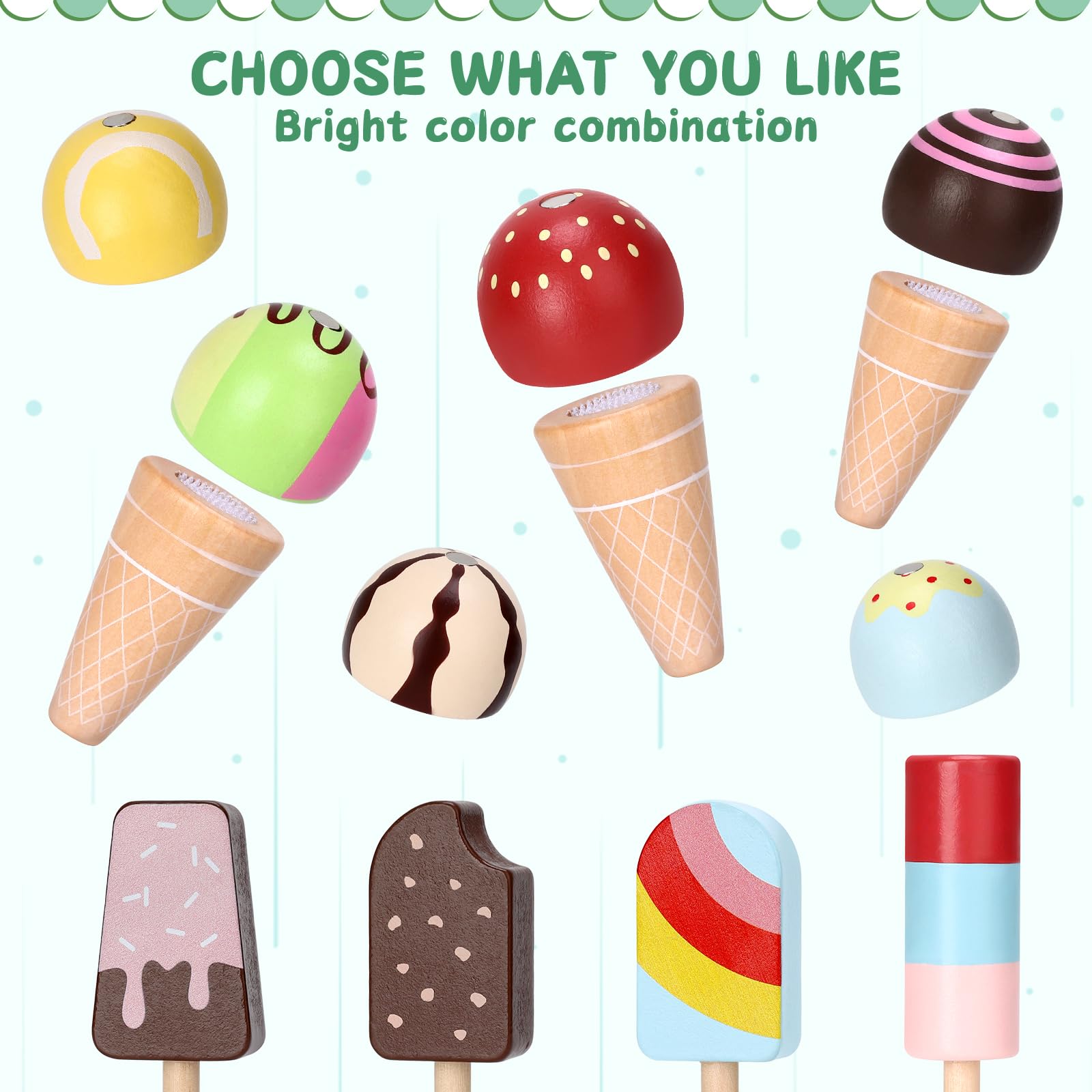 Geschenk Mädchen,Spielzeug Mädchen,Geschenk,Eisdiele Eisladen Kinder Holz,Einkaufsladen Kinder,Kinderküche