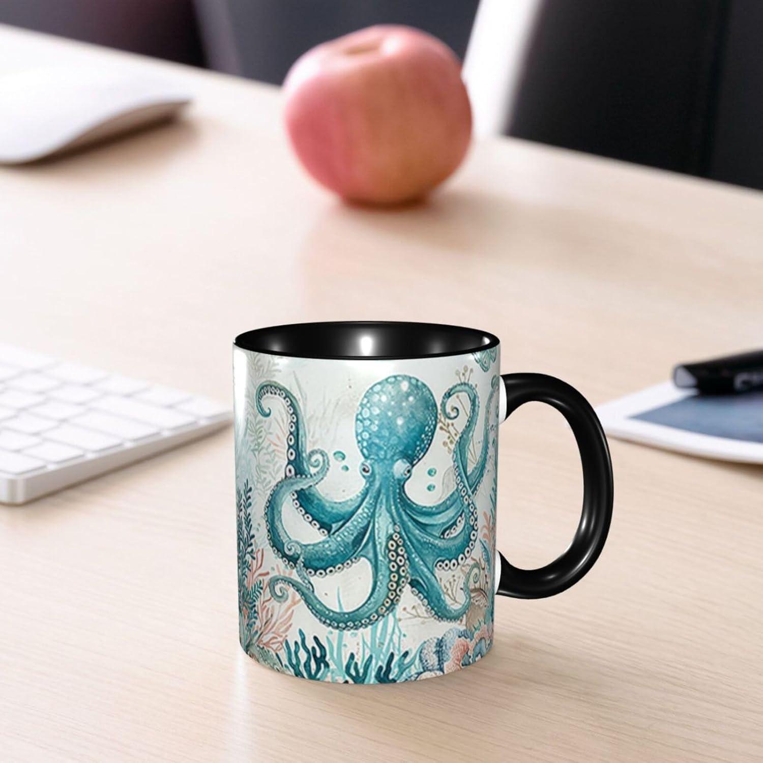 Octopus Coffee Mug Funny Ceramic Tea Cup With Handle Dishwasher Microwave Safe for Women 11oz Porcelain Mugs - Image 7