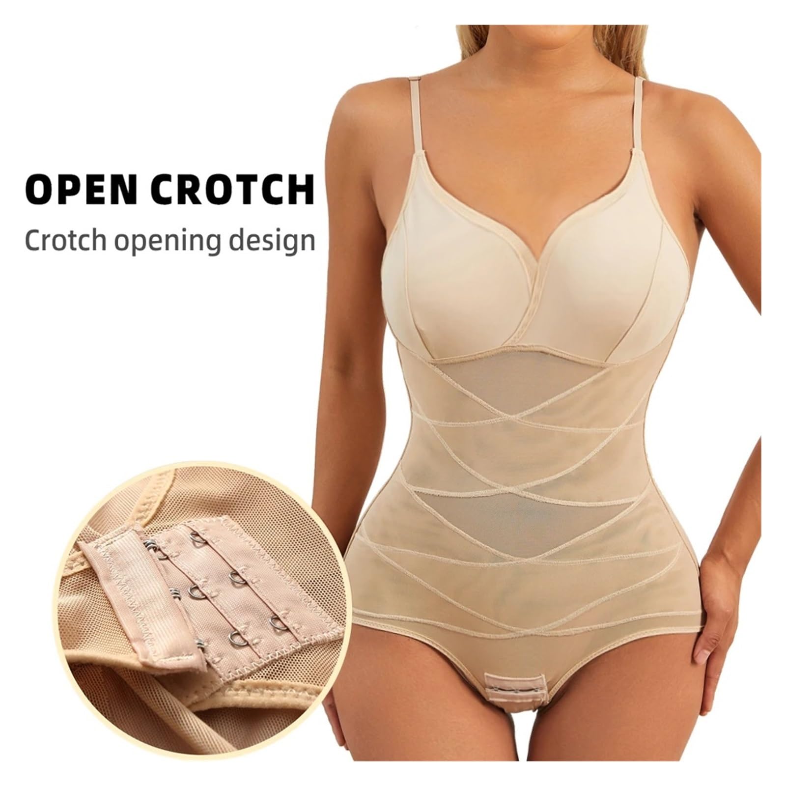 Body Modellante da Donna, Slip Modellanti per Tutto Il Corpo, Intimo Modellante a Cuciture, Controllo della Pancia, Corsetto Snellente in Rete, Pancia Piatta Sottoseno