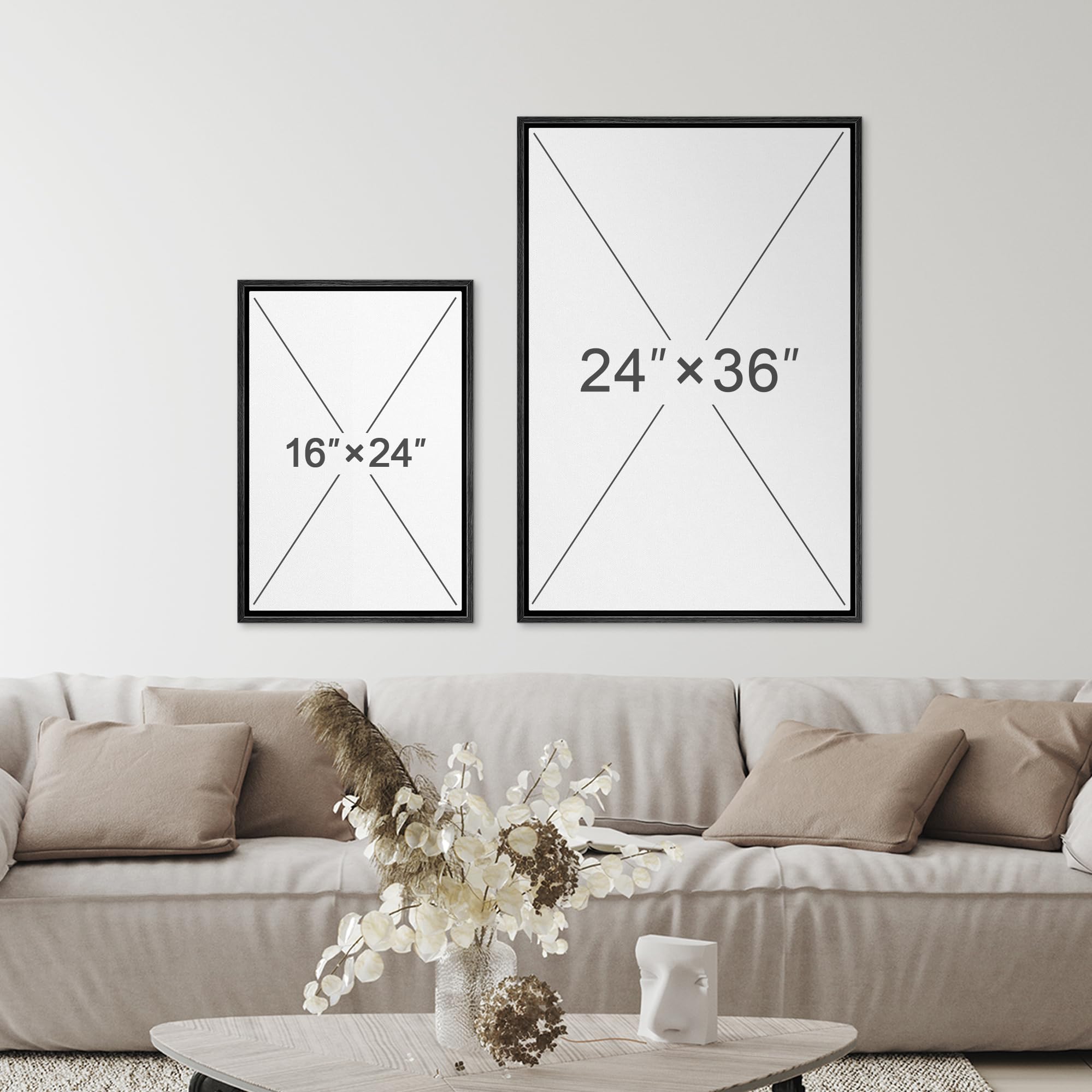 Vintage Tree Branches Canvas Print – Monochrome Pencil Sketch Wall Art For Living Room, Bedroom, Office