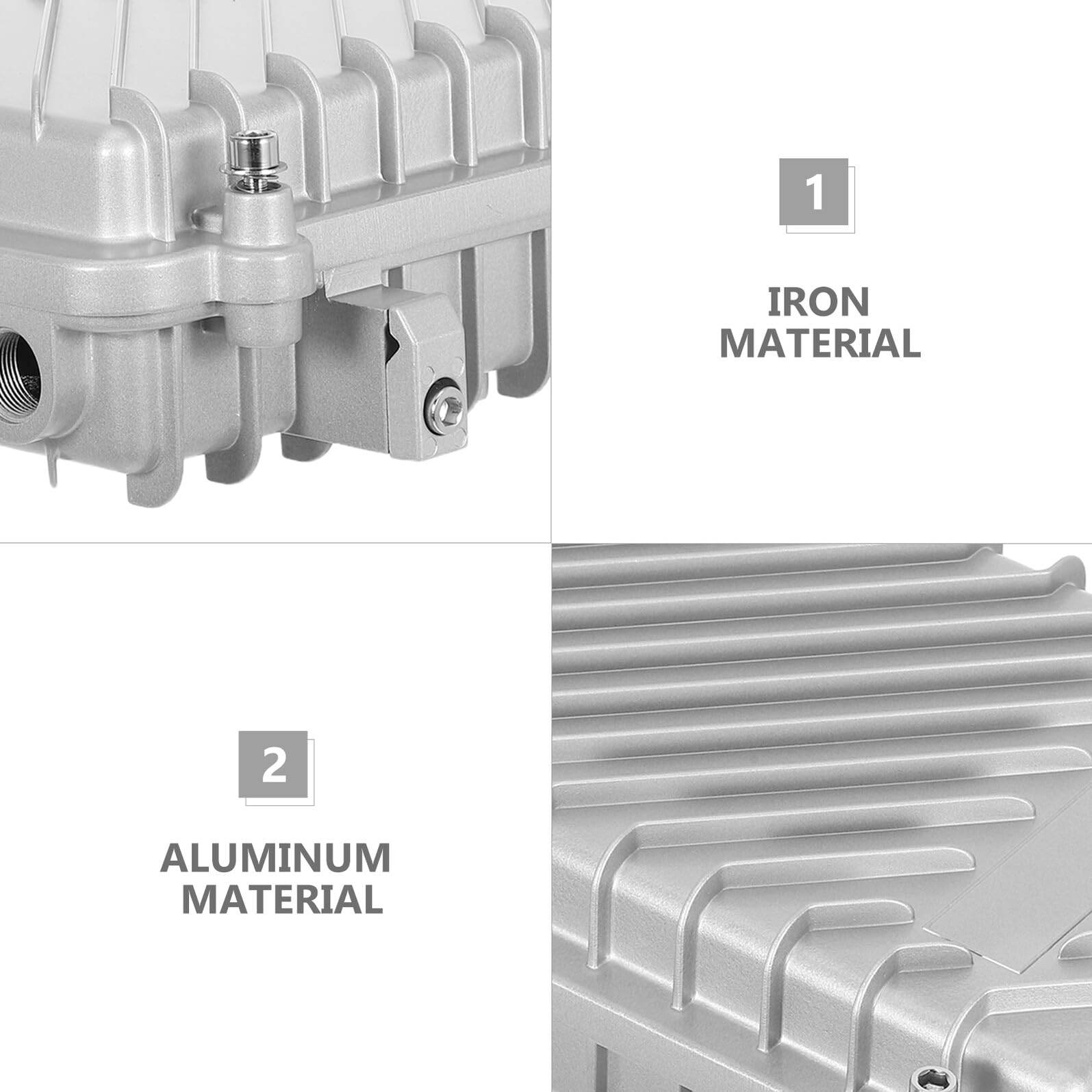 Veemoon Caja para Amplificador Exterior de Aluminio Fundido, Resistente Intemperie y Corrosión, Carcasa Protectora para Conexiones de Cables en Estaciones Base Inalámbricas, Uso