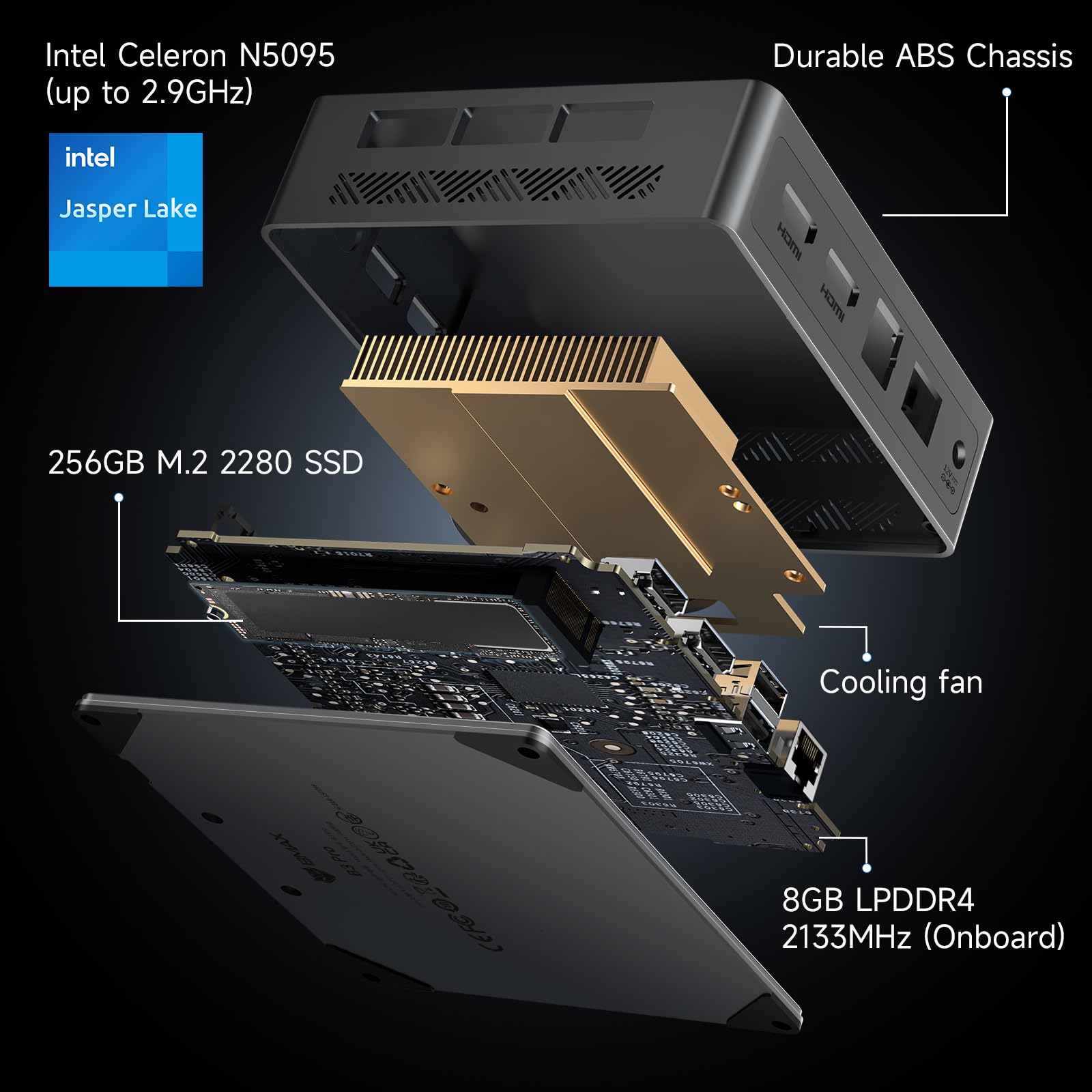 Amazon.com: Bmax B3 Pro Mini PC, Intel N5095 Processor (4C/4T, Up