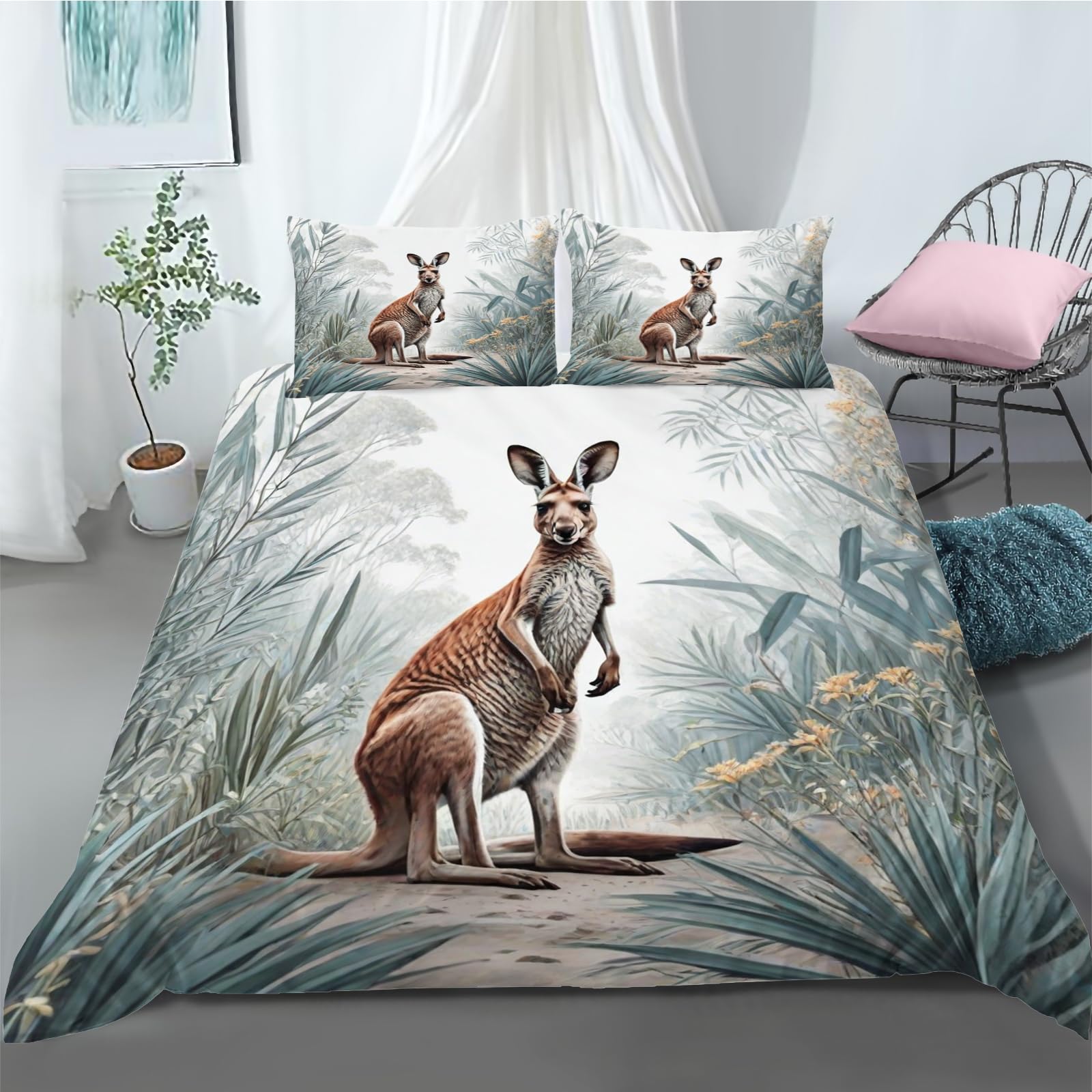 YINGYINGGUAI Bettwäsche 90x200 Känguru