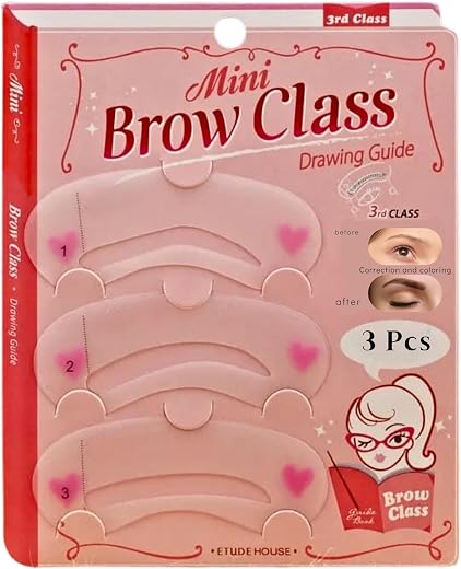 [Ear Lobe &amp; Accessories] Reusable Eyebrow Shaping/Grooming | Make Up Template | Stencil Sticker Card, 3 Pcs