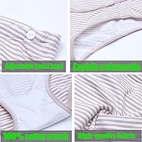 Vista 6 de Ropa interior de maternidad sobre el bulto, paquete de 3 bragas de algodón para embarazo, cintura alta, ajustablesbragas de lactancia