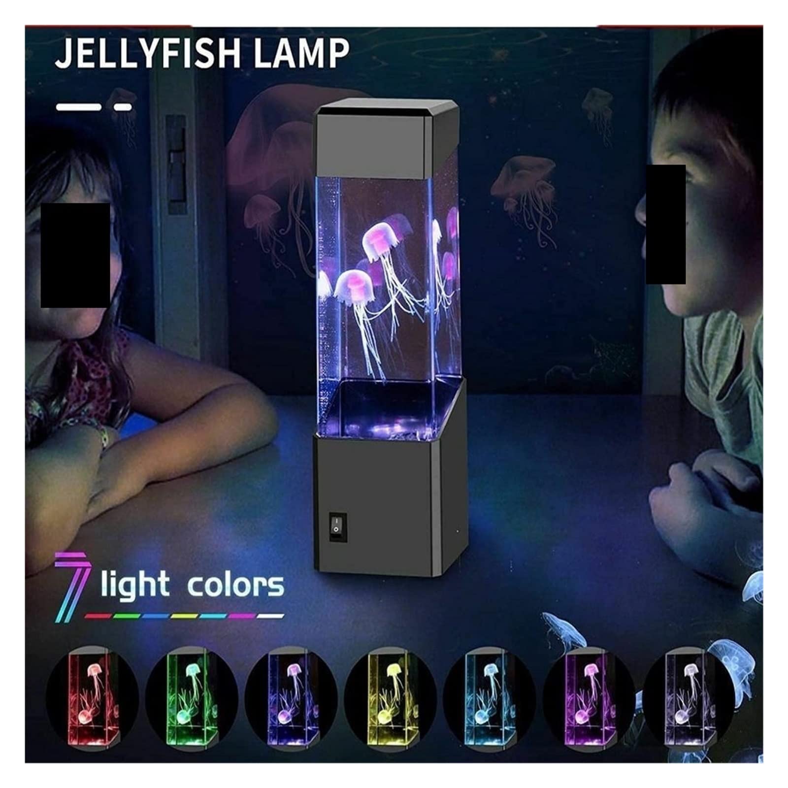 kwallen licht bubbel vis aquarium lamp bubbel water kolom licht met 7 kleur veranderende lichteffecten nachtlampje for thuiskantoor woonkamer decor (Size : 78cm