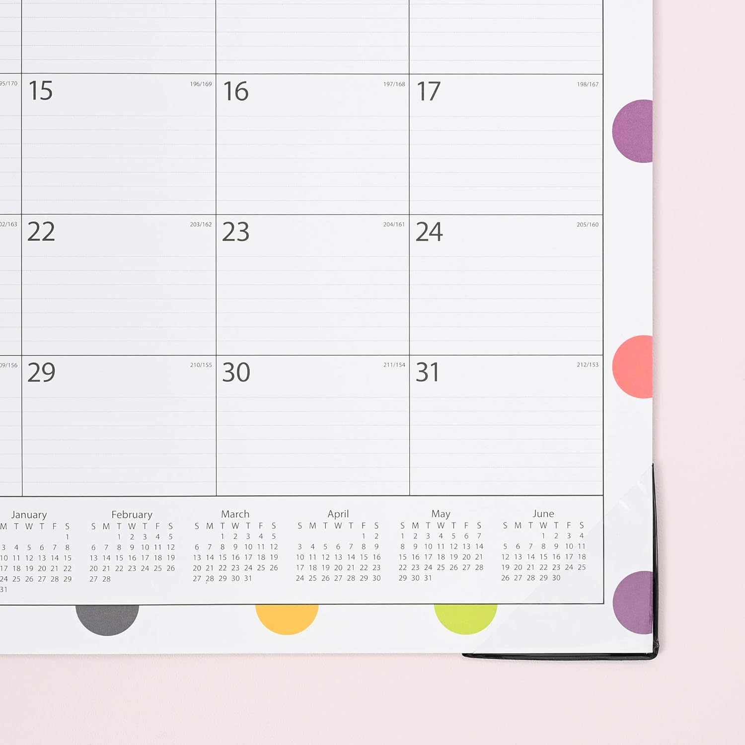 Blue Sky 2021-2022 Academic Year Teachers Monthly Desk Pad Calendar, 22" x 17", Trim Tape Binding, Two-Hole Punched, Ruled Blocks, Dots (105496-A22) : Everything Else