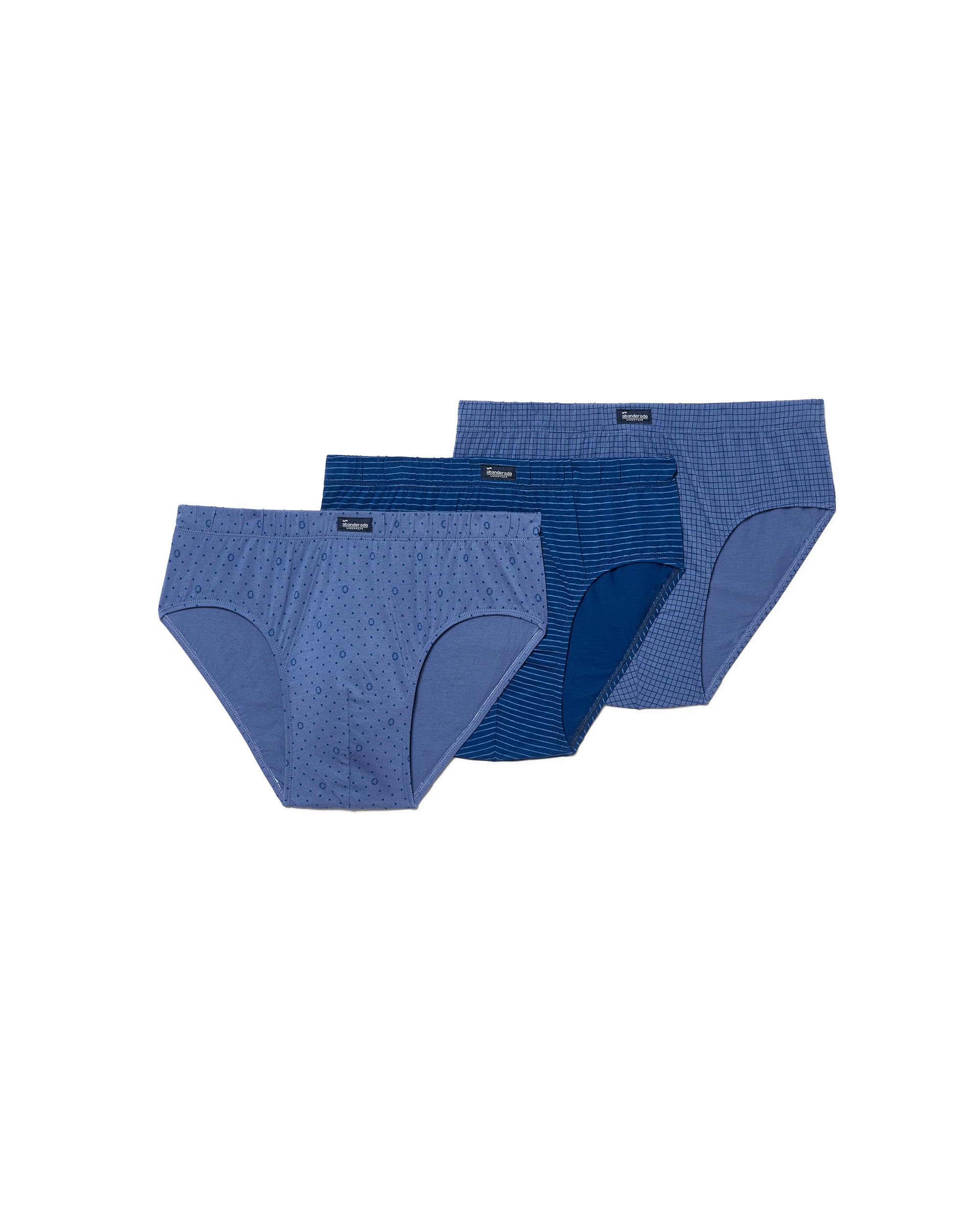 Abanderado Slip semicorto Línea Original Estampados Hombre x3