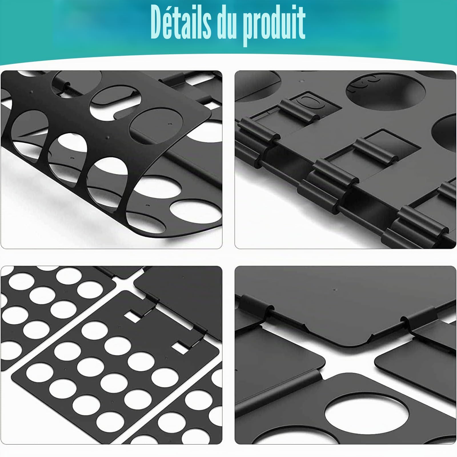 Plieur de Vetement,Machine à Plier le Linge Automatique Plieuse à Vêtements Rapide avec Planche de Pliage pour T-Shirts Chemises Pantalons Portable et Pliable pour Adulte Gain de Place