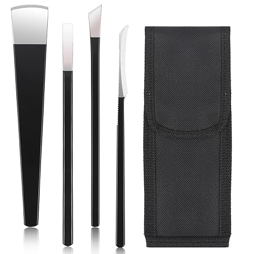Juego de 4 cuchillos de pedicura para uñas encarnadas para pies, herramientas profesionales de acero inoxidable para el cuidado de los pies,