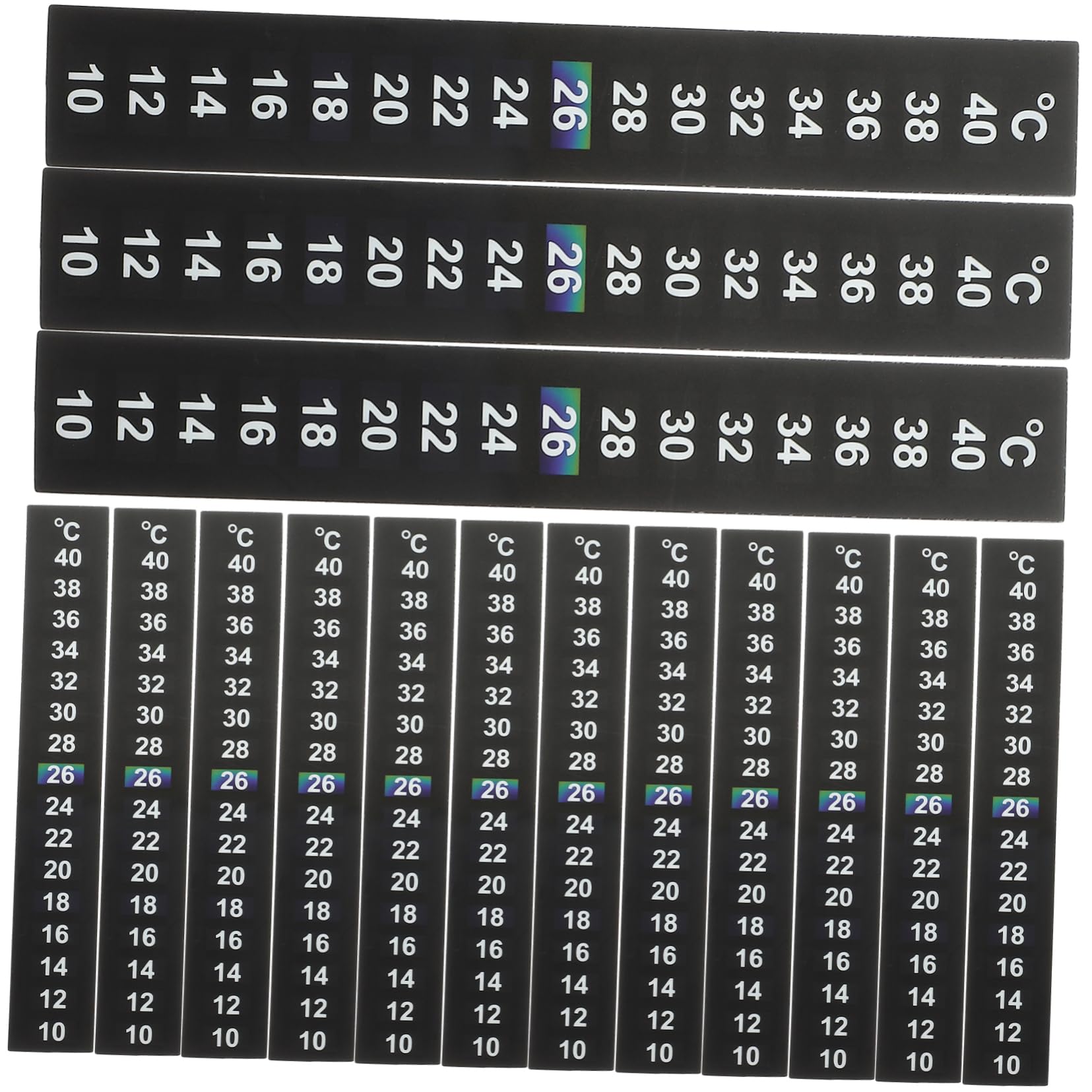 BESPORTBLE 150piezas De Temperatura Interior De Discoloración De Cristal Líquido Medidor De Temperatura Para Acuarios y Terrarios Rango De Fácil De Usar y Adherir