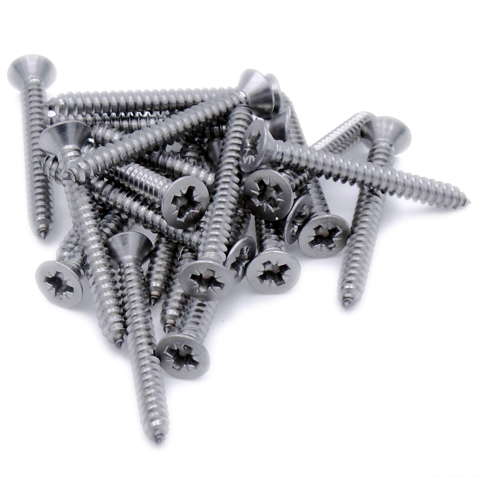 Singularity Supplies No.10 X 0.5 (4.8Mm X 13Mm) Pozi Countersunk Self-Tapping Screw - Stainless Steel (A2) (Pack Of 20)