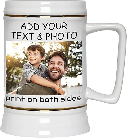 Personalized 22 oz. Beer Mug - Custom Ceramic...
