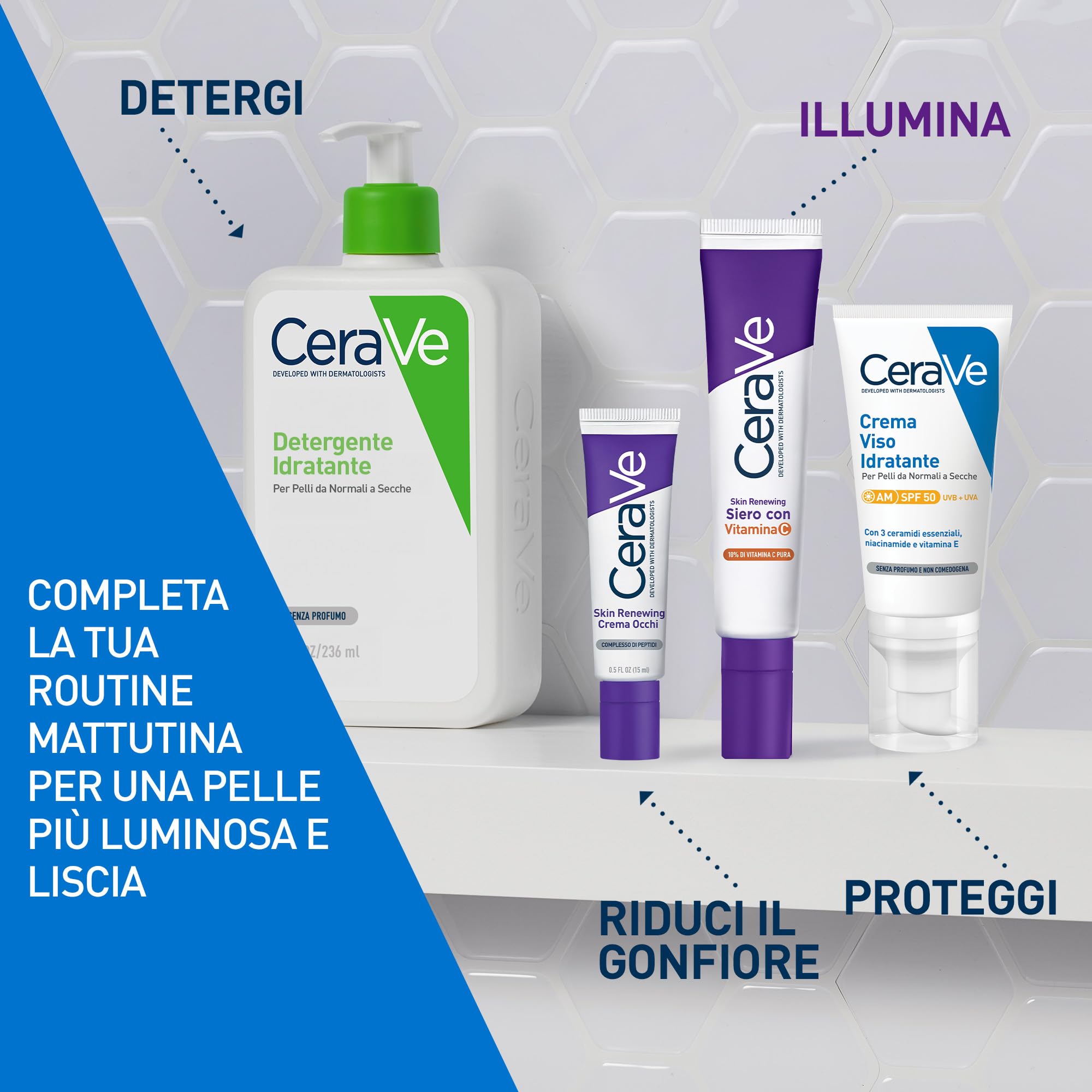 CeraVe Skin Renewing Siero Vitamina C, Con 10% Vitamin C Pura, 3 Ceramidi Essenziali, Acido Ialuronico e Vitamina B5, Per i Primi Segni dell'Età + Routine Correlate a Questo Prodotto