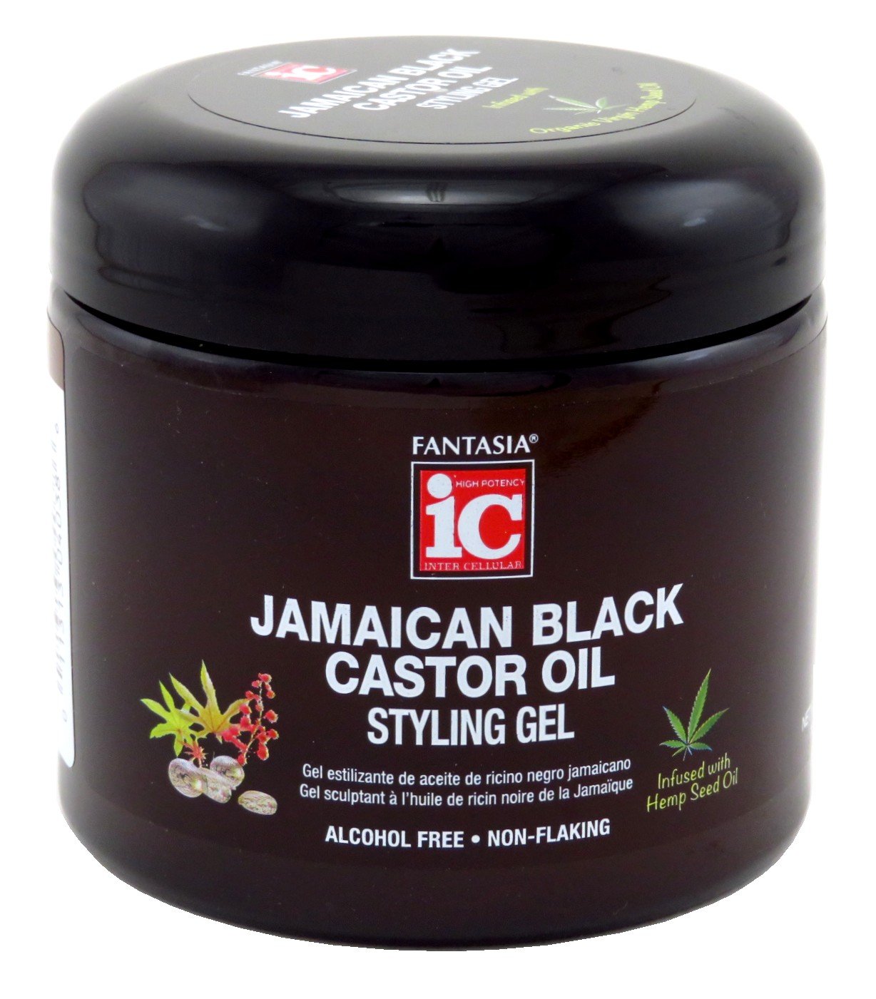 Fantasia Gel 16 Ounce Jamaican Black Castor Oil Jar (473ml) (2 Pack)