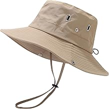Chapeau de Boonie Homme Femme Chapeau de Soleil à Large Bord Extérieur,Tactique Boonie Chapeaux Cowboy Chapeau Pêcheur pour Pêche,Chasse,Camping 55–60 cm