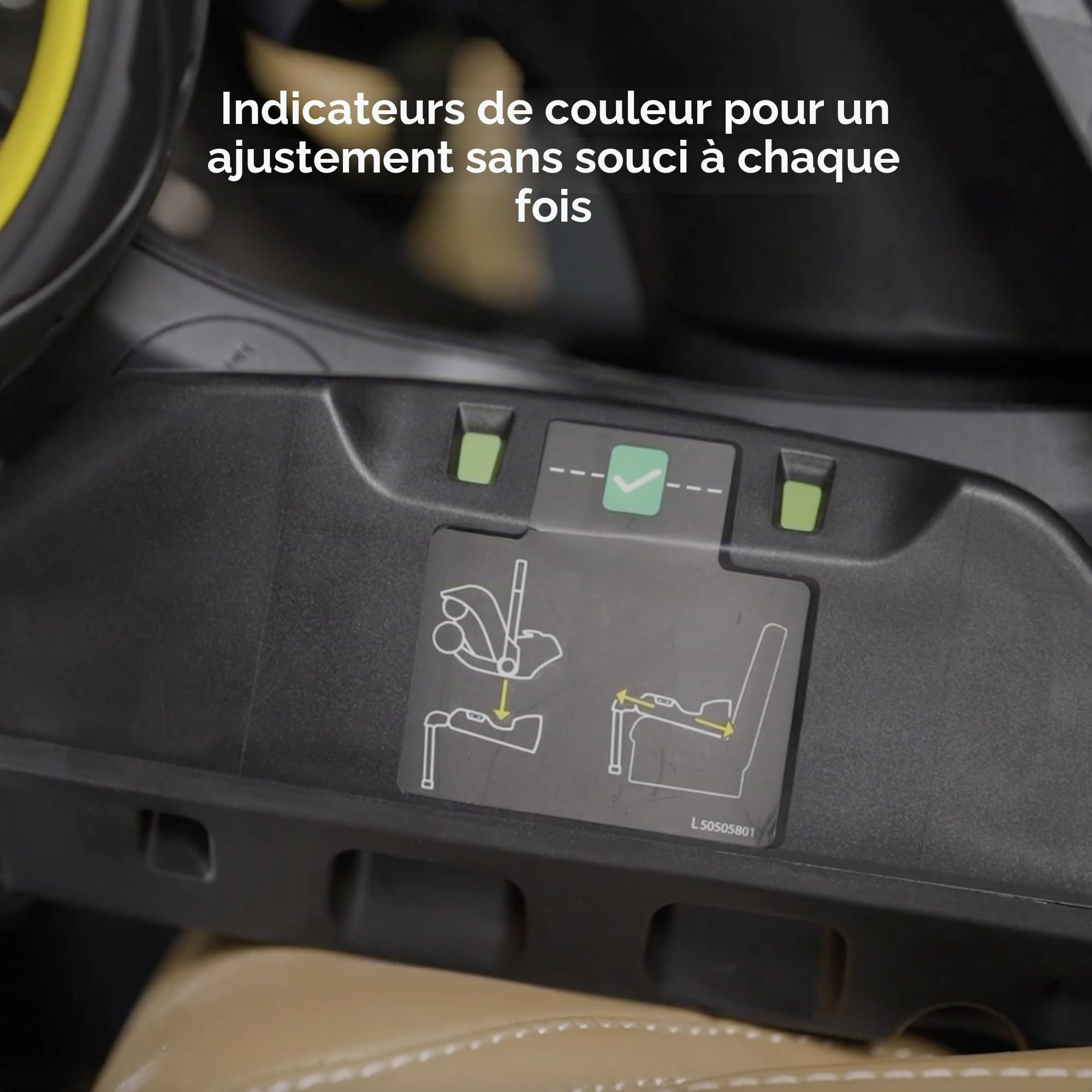 Doona i Base Isofix pour siège auto pour bébé – Kit d'installation Isofix i – Comprend un indicateur d'installation pour confirmer que le siège auto est bien verrouillé en place