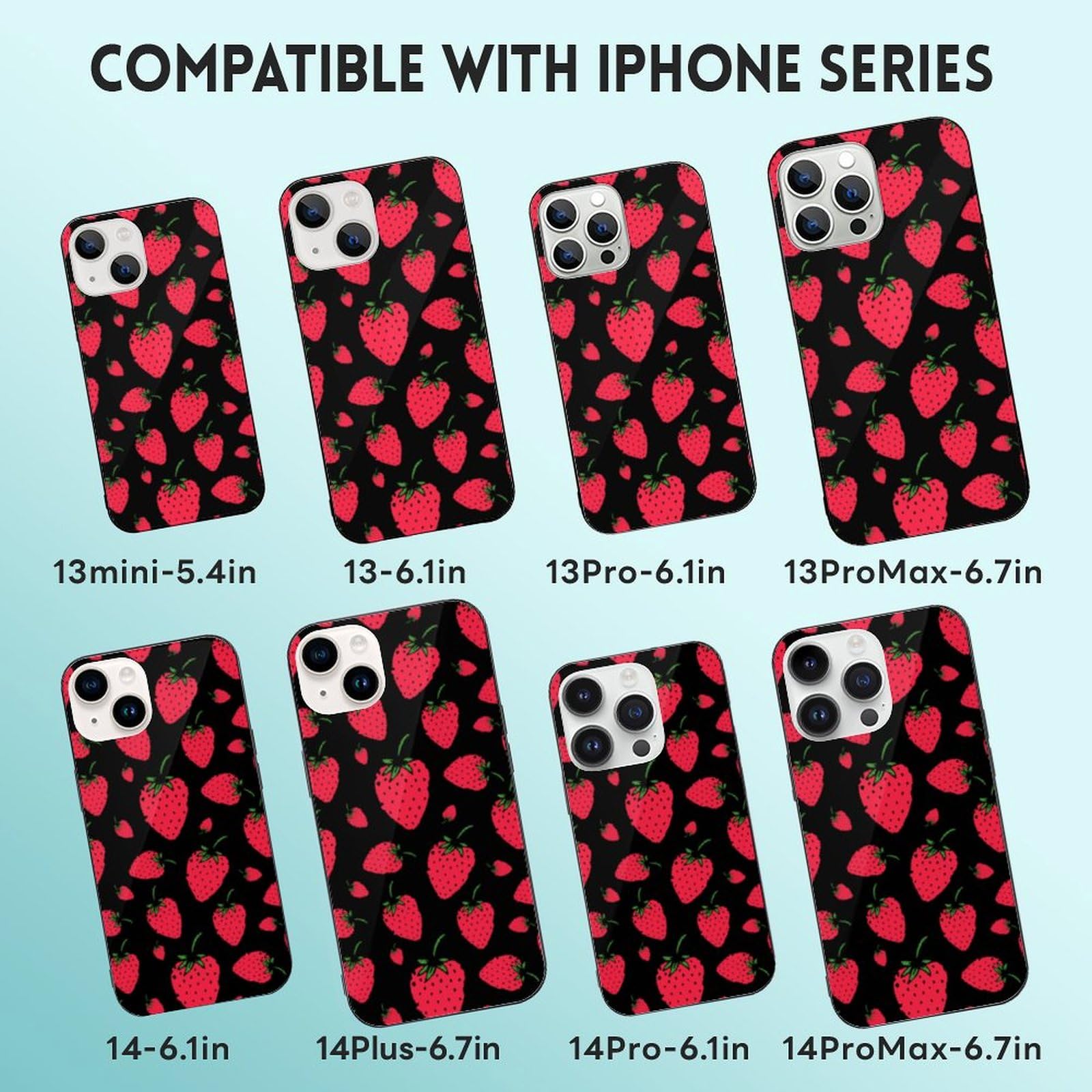 Amazon.co.jp: イチゴ柄 いちご 苺 スマホケース iPhone 16 ケース