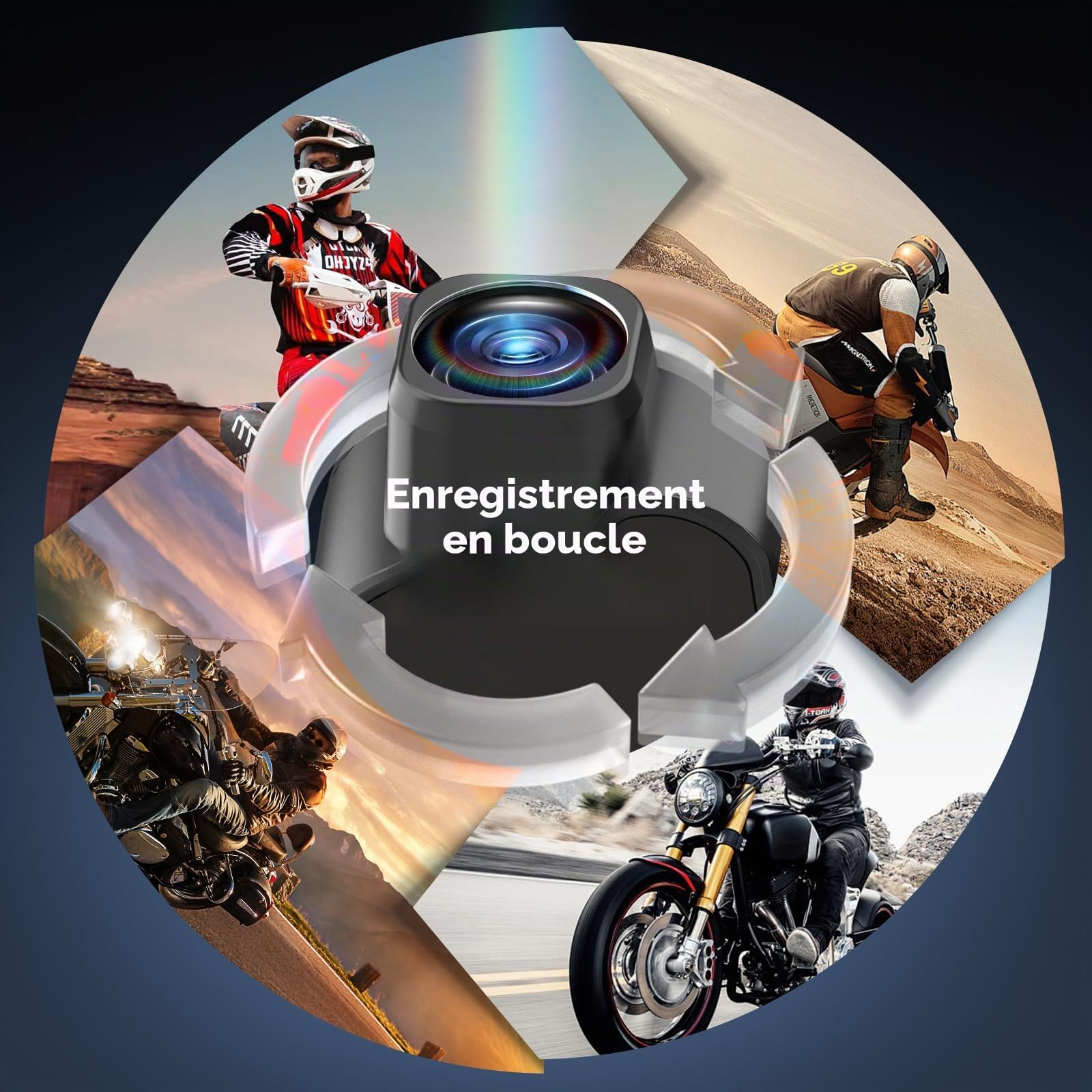 Moman H4C Casque Moto avec Caméra – Caméra 1080P Grand Angle 120° à 360°, Carte TF 32 Go Incluse, Son Hi-FI Stéréo, Assistant Vocal AI, IPX6 – Kit Mains Libres Moto