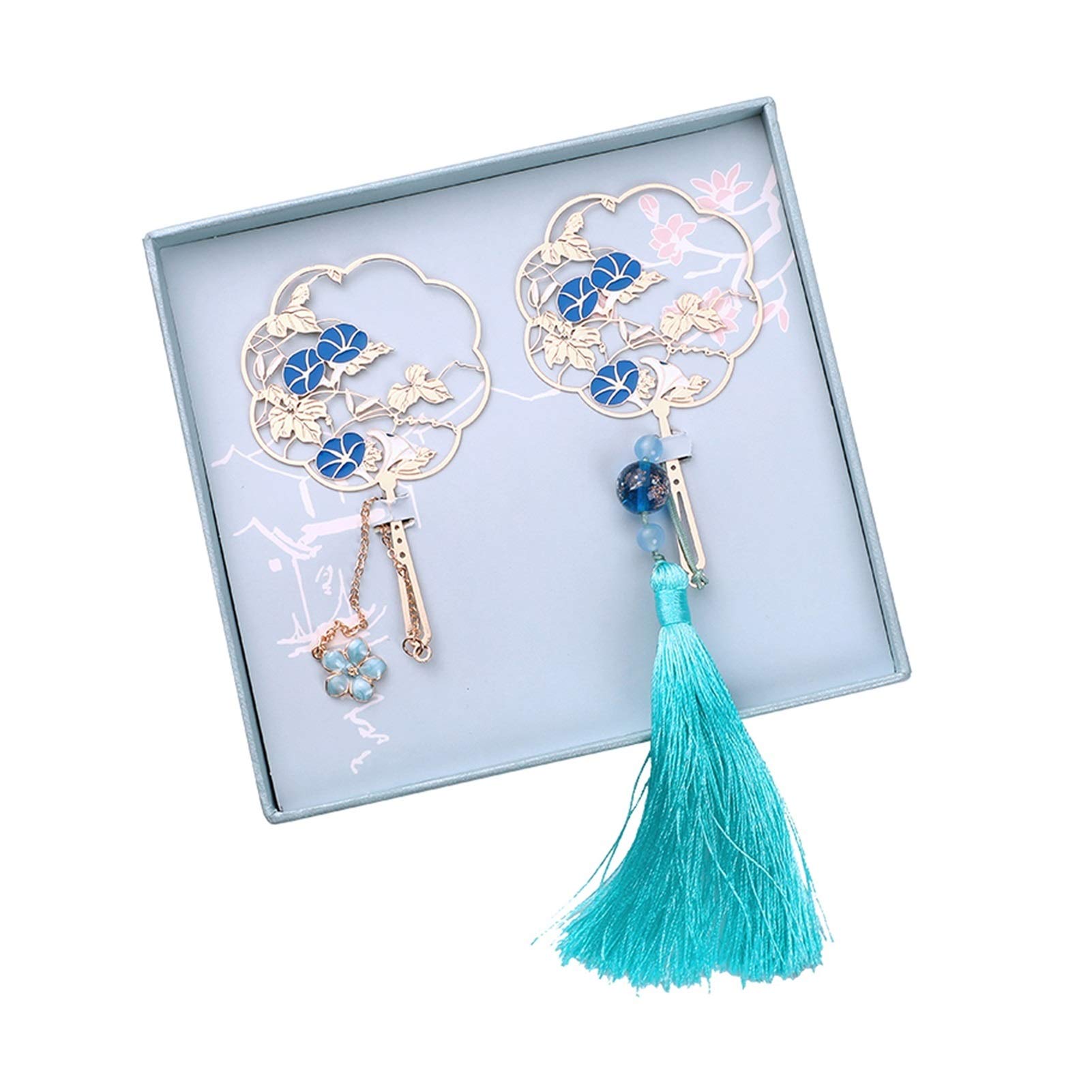 Marque Pages Bookmark, Page Marqueurs, Morning Glory Bookmark métal, Lecture des signets for Les Adultes, Les Femmes et Les Enfants, Les lecteurs appropriés Signets (Color : C)