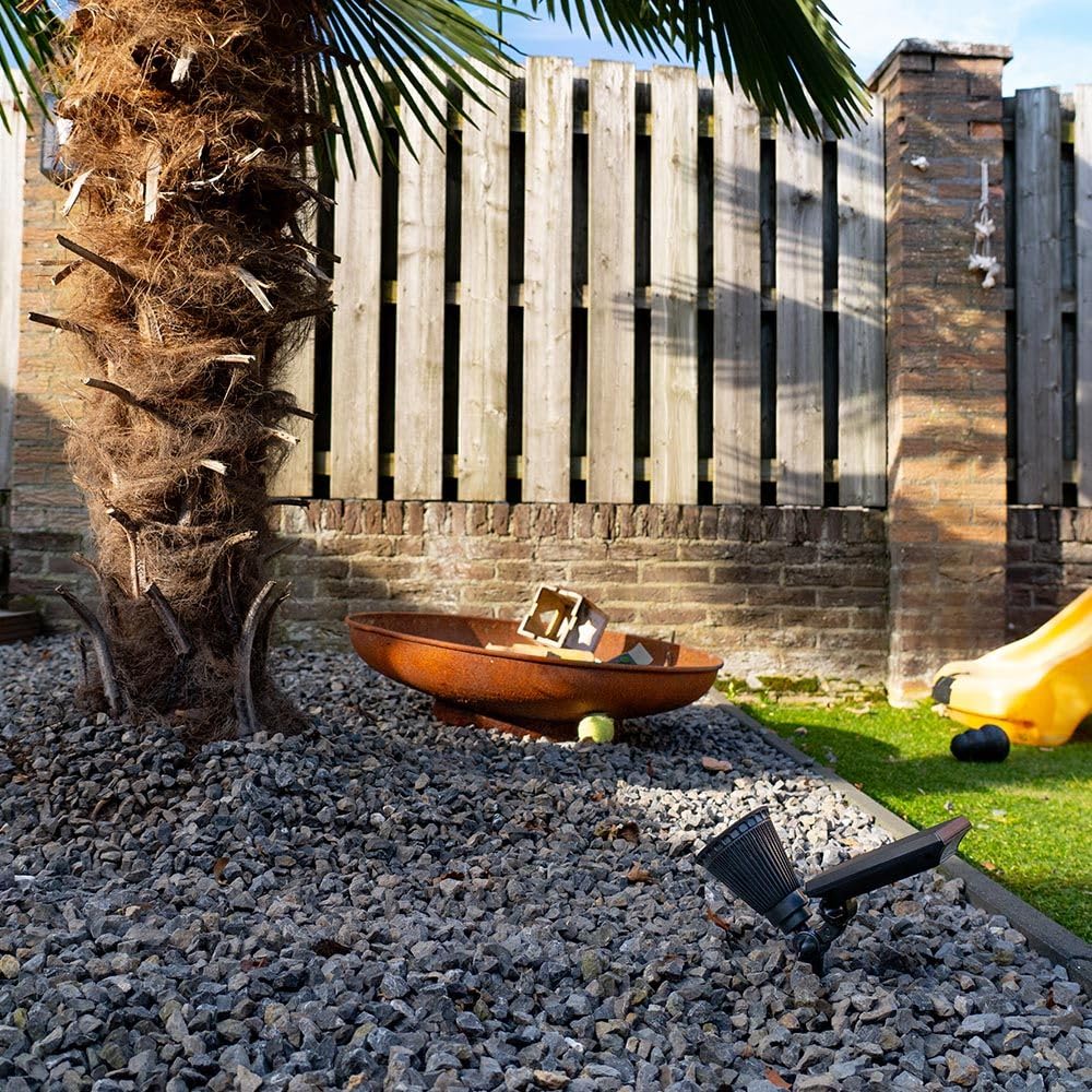 HOFTRONIC - Solar Prikspot Bend IP65 - Luci da giardino impermeabili a energia solare 4 x faretti da terra - Faretti da giardino - Illuminazione da vialetto - Lampada solare invernale con faretto