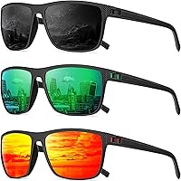 Vista 40 de Gafas de sol polarizadas para hombre, anteojos de sol polarizados con protección UV, lentes de sol ligeras para conducir, pescar, jugar al golf