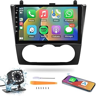 for Nissan Altima 2008 2009 2010 2011 2012 Wireless Car Play Android Car Stereo Radio with Android Auto,podofo 9 inch Touchscreen Bluetooth Car Radio with HiFi Audio GPS WiFi Backup Camera(Manual A/C)