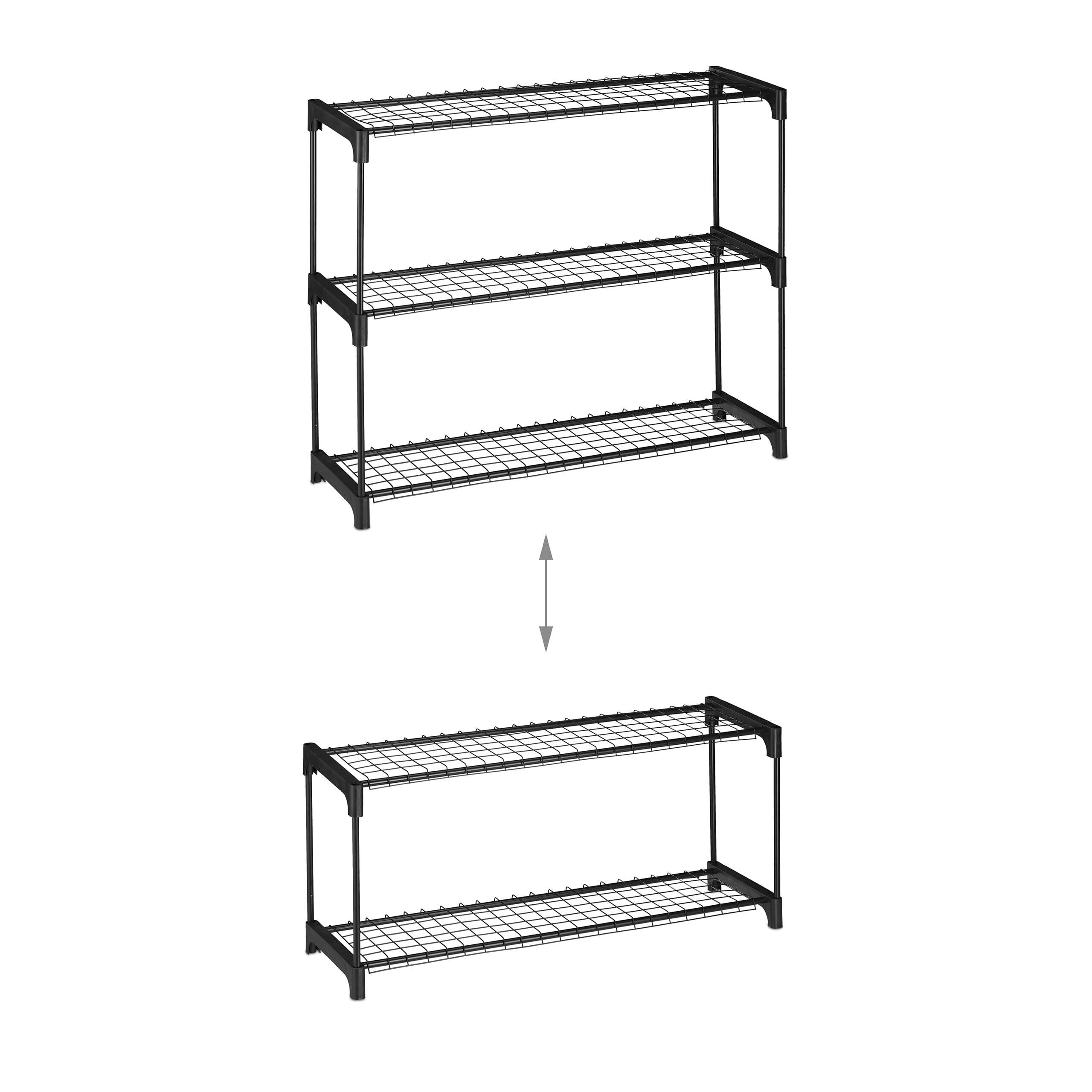 Relaxdays Estantería para Plantas, 5 Niveles, Mueble Macetas Flores y Hierbas, Soporte Metálico, 140 x 91 x 28 cm, Negro