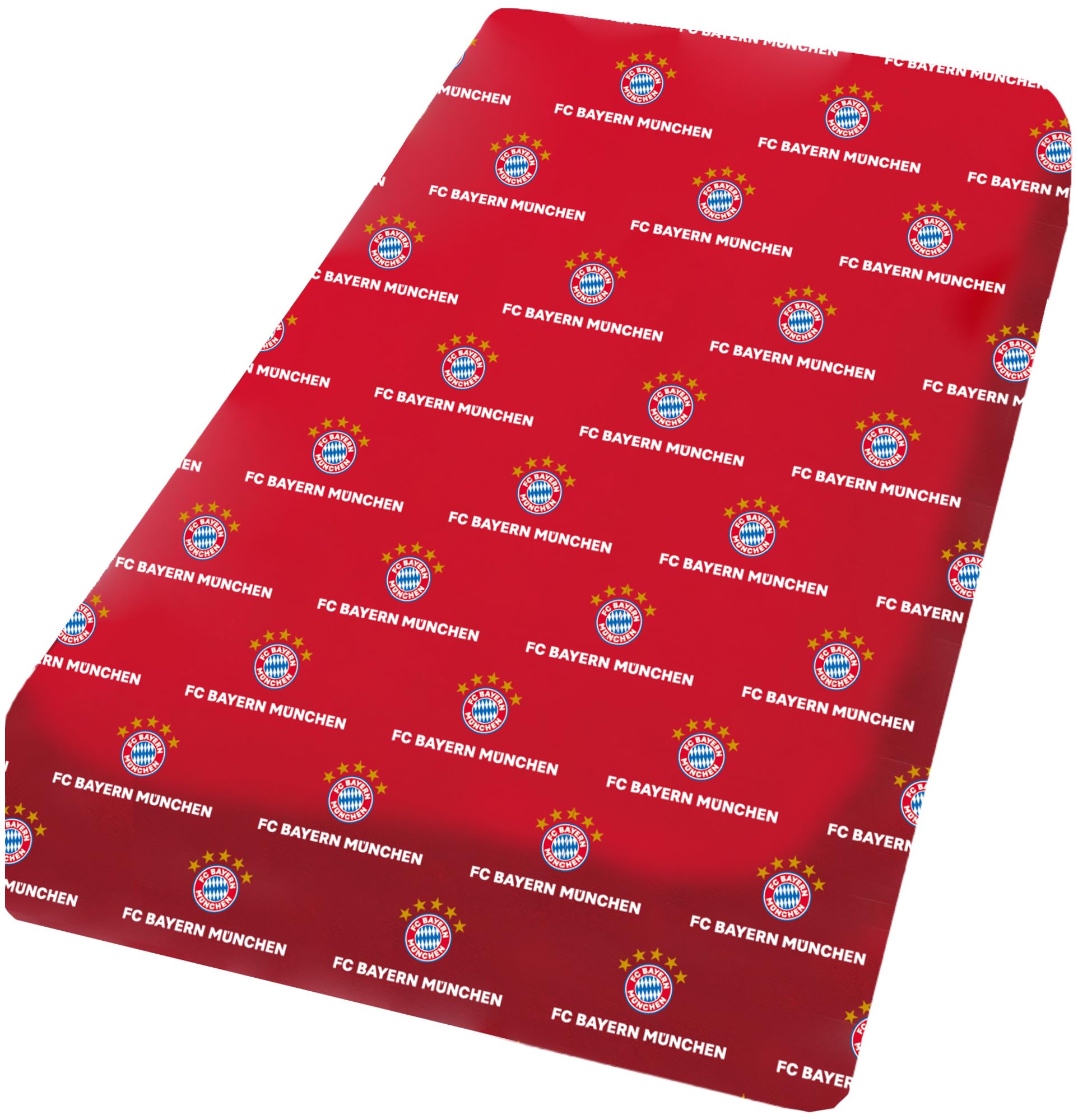 Drap-housse FC Bayern München rouge 100% coton 90x200 cm