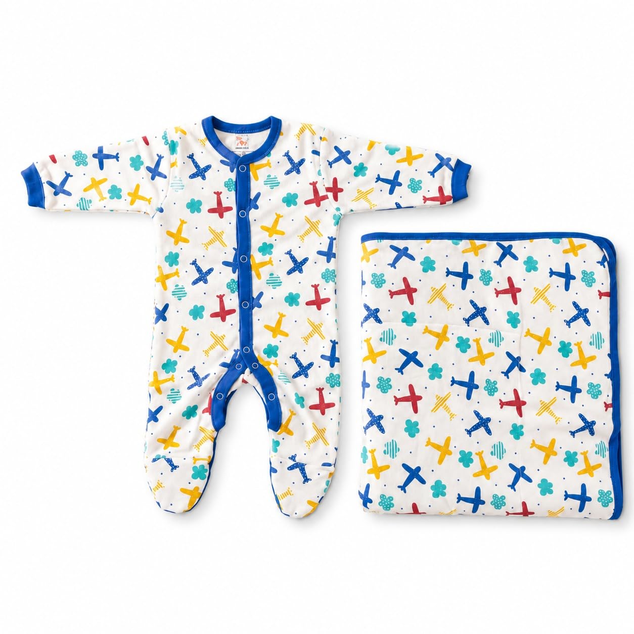 TinyLane - Curated for you! Newborn Baby Gift Set, 100% Cotton, Rompers and Double Layer Blanket, New Born Baby Clothes 0-6 Months-picture-32