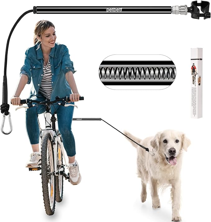 petbetf Dog Bike Leash Retractable Bicycle Dog Leash