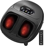 CuPiLo Shiatsu Machine de massage des pieds avec la chaleur, Pères Jour Cadeaux pour les hommes, Deep-Keading, 5 Niveaux de pression, 3 Modes de vibration et 2 Réglages de chaleur, Couverture de pied lavable, convient aux hommes 13